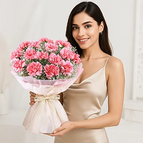 Buy/Send Pastel Carnations Bouquet Online- FNP