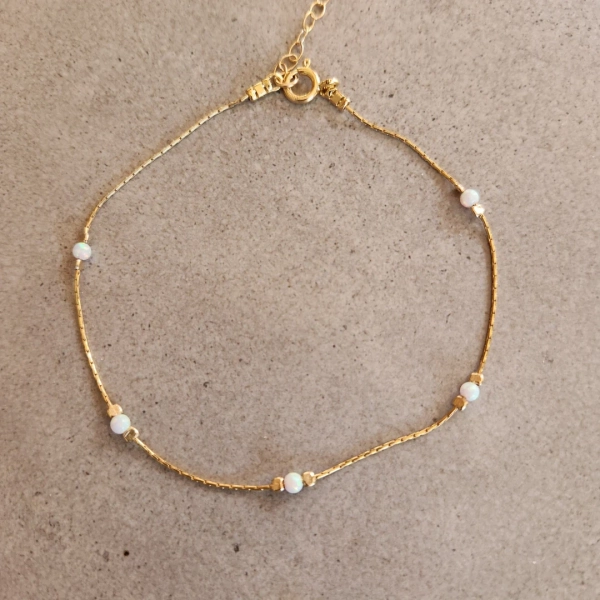 Dainty Opal Anklet 