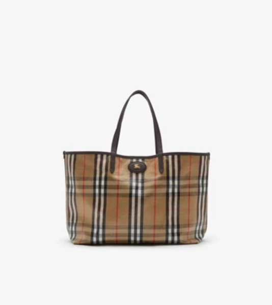 Medium Highlands Tote in Sand - Women, Cotton, Linen | Burberry® Official