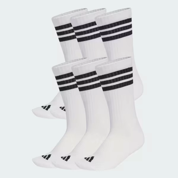 3-Stripes Essentials Cushioned Crew Socks 6 Pair Pack