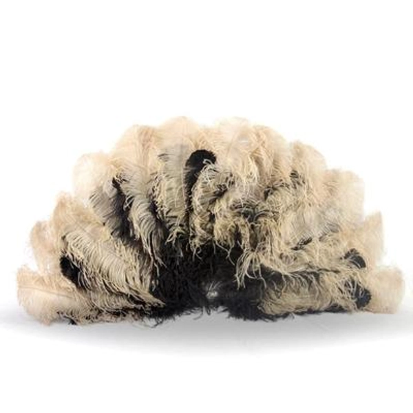 Romance Burlesque Ostrich Feather Fan - Double Layer