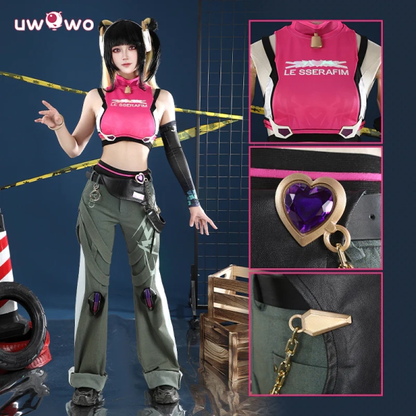 Uwowo Collab Series: Game Overwatch 2 x LE SSERAFIM Fearless Juno Cosplay Costume XS-XXL - 【Pre-sale】XS