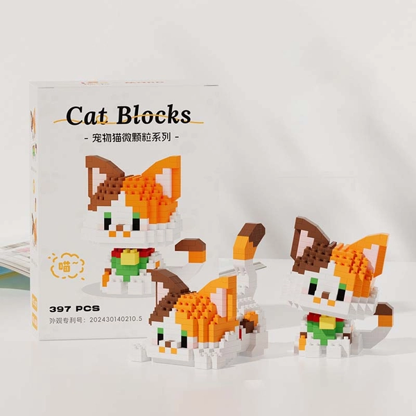Cute Cat Building Blocks Kawaii Cat Toy Blocks - 2