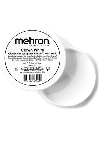Mehron 2.25 Oz Clown White Premium Quality Makeup | Halloween Makeup