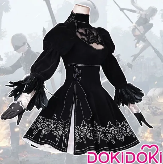 【Ready For Ship】DokiDoki-SR Cosplay Game  Cosplay Black Dress Costume Women | M-Ready For Ship