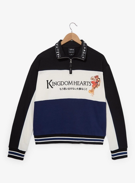 Disney Kingdom Hearts Women's Quarter Zip Crewneck - BoxLunch Exclusive