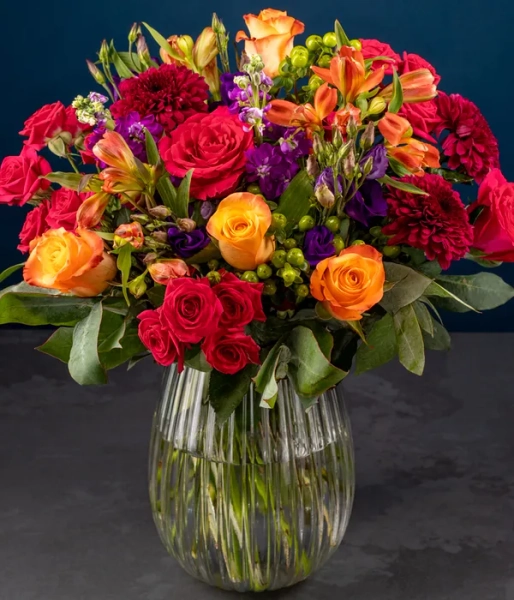 Fiery Rose Bouquet