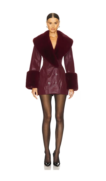 Julieta Faux Leather Coat