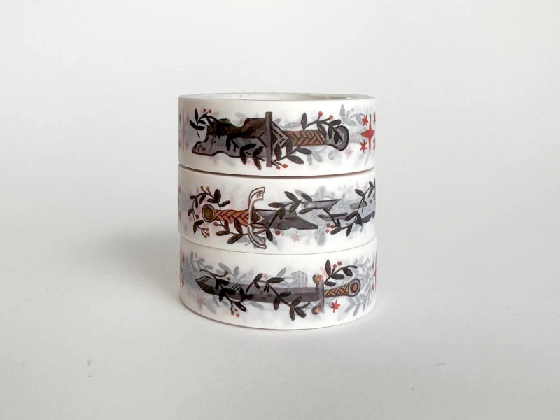 Swords Washi Tape / Calendaring Tape / Calendar Supplies / Back to School Stickers / DND Journal - Etsy