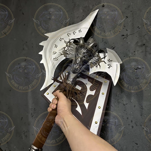 WOW Frostmourne Metal Axe - 43” World of Warcralf Shadowmorne Life Size AXE | 5.6kg Heavyweight Lich King Runeblade | 110cm