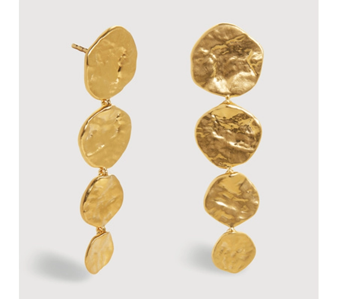 Gold Vermeil Capri Disc Cocktail Earrings