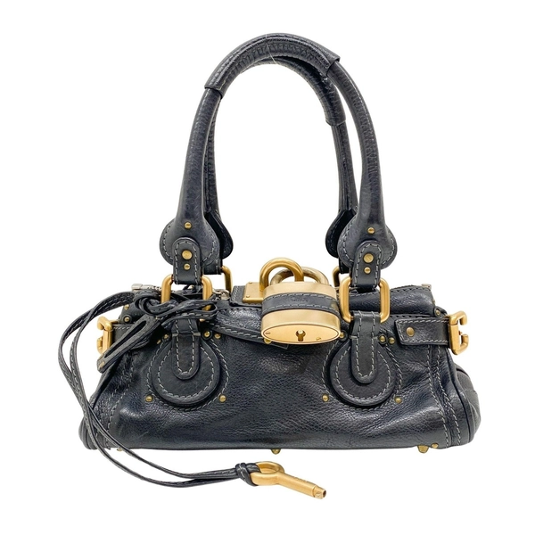 CHLOÉ Mini Paddington Black Leather Shoulder Bag