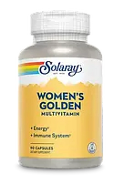 Жіночі мультивітаміни, Solaray, Women's Golden Multivitamin, 90 капсул