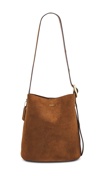Coach Bleeker Bucket Bag in Brown.
