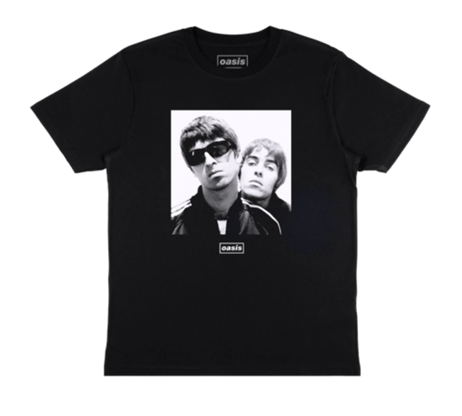 Oasis - Liam & Noel Black T-Shirt.  Oasis.