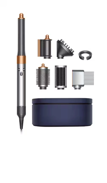Dyson Airwrap Multi-Styler Diffuse for Curly & Coily Hair in Nickel & Copper.