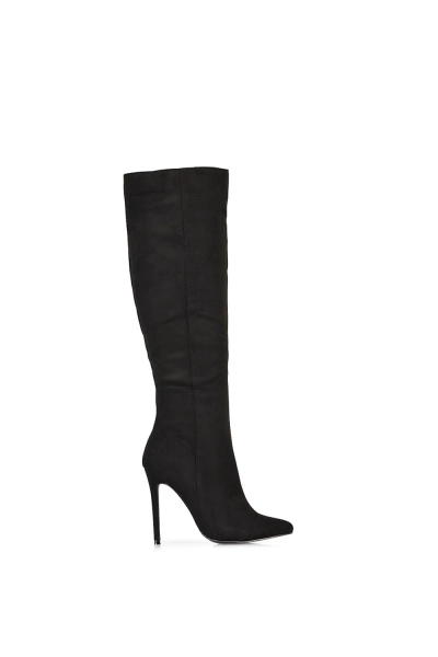 'Nora' Pointed Toe Zip Up Knee High Stiletto Heel Long Boots