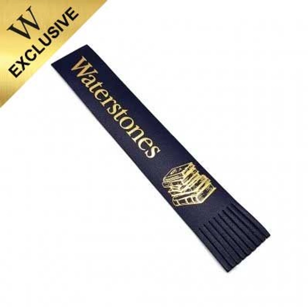 Waterstones Navy Leather Bookmark | Waterstones