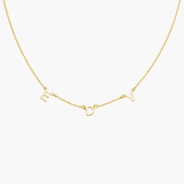 Inez Initial Necklace - Gold Vermeil