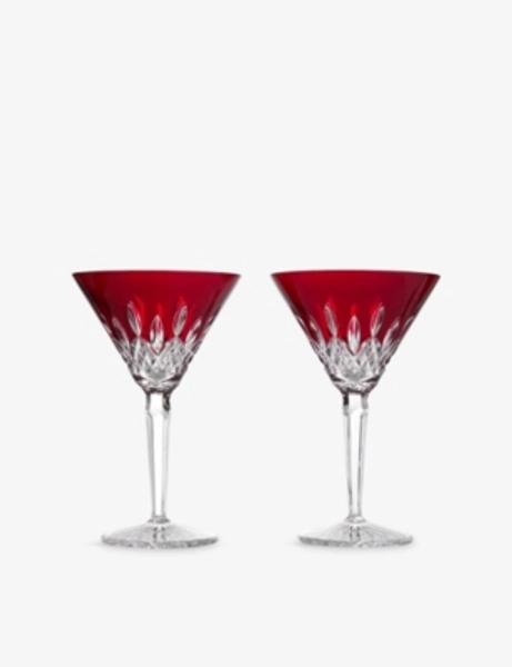 Two Crystal-Glass Martini Glasses