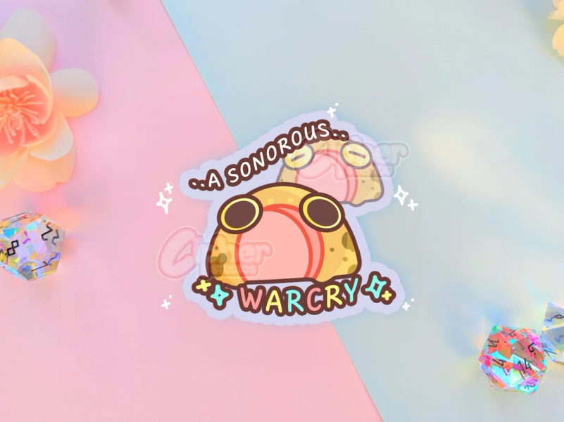 A Sonorous Warcry Desert Rain Frog Sticker - Etsy UK