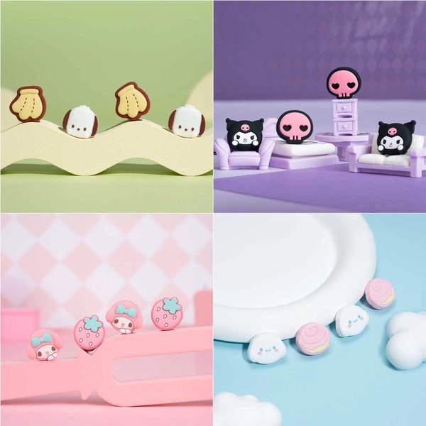 Sanrio Official Licensed Switch Thumb Grip Caps Cinnamoroll Kuromi My Melody Pochacco - Pochacco