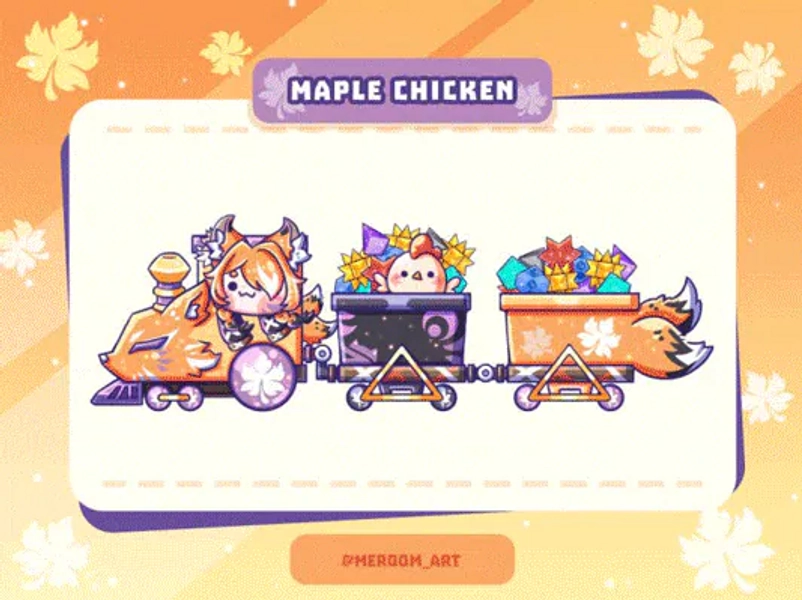 🌱 Custom Animated Hype Train Alert by meroom🌱2D Animator (@meroom_art)
