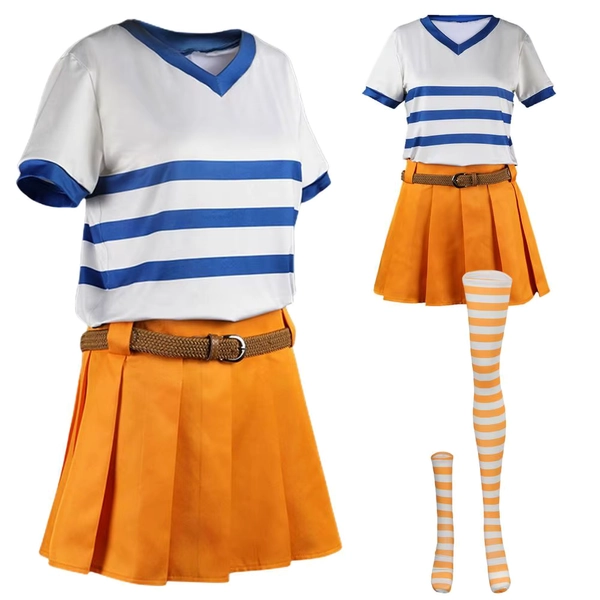 Anime Nami Cosplay Costume for Women Girls Uniform Skirt Pantyhose Belt Set Roleplay Outfits Halloween Carnival Disguise Suit - AliExpress 200000532