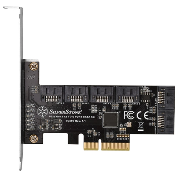 SilverStone ECS06 6 Port SATA Gen3 PCIe Expansion Card [SST-ECS06] | PC Case Gear Australia