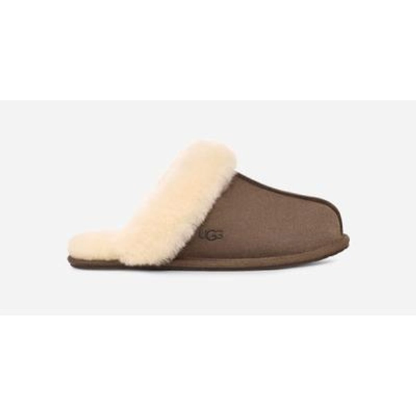 UGG® Women's Scuffette II Suede Sheepskin Slipper in Black/, Size 8