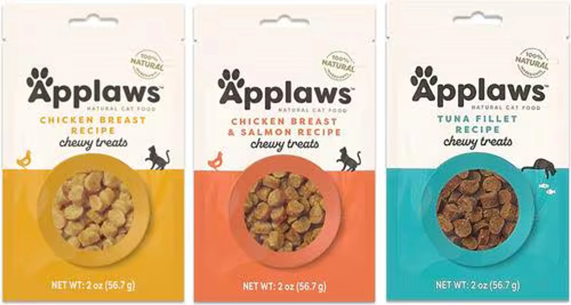 APPLAWS Chicken Soft & Chewy Cat Treats, 2-oz pouch + Chicken & Salmon Soft & Chewy Treats, 2-oz pouch + Tuna Soft & Chewy Cat Treats, 2-oz pouch - Chewy.com