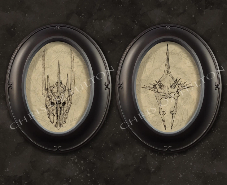 Lord Of The Rings Sauron Framed Art Print By Chris Oz Fulton Signed