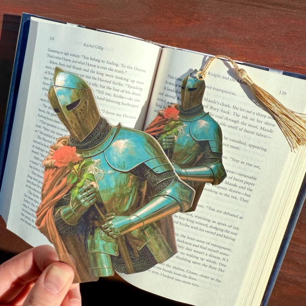 Knight and Rose Paper Bookmark | Romance Reader | Romance Fantasy Bookmark | Medieval Bookmark | Book Lover Gift | Romantasy Bookmark - Etsy
