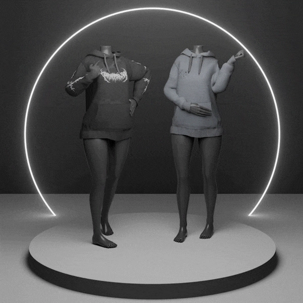 RP Base Oversized Hoodie - VRChat Asset by Git3DWorks on Jinxxy