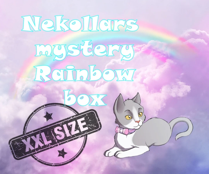 Nekollars Mystery Rainbow Box in XXL Size - Rainbow Themed Suprise Package With Collars Included - Etsy Sweden