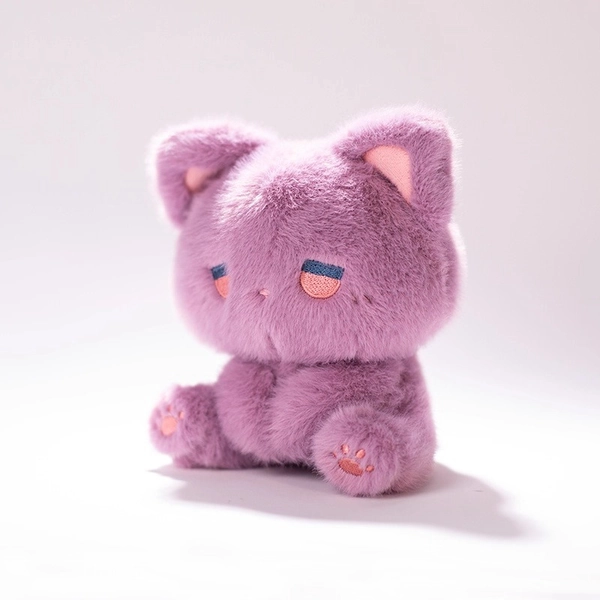 Gloomy Cat Plush Purple Cat Plushie Toy