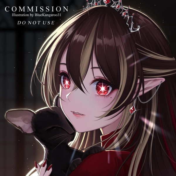 Bust up/Headshot Illustration + Simple Background (Anime style) by Bluekangaroo (@Bluekangaroo)