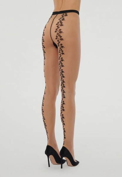 Floral Backseam Tights