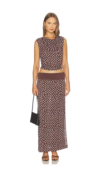 Free People Heat Wave Set in Brown,White. - size M