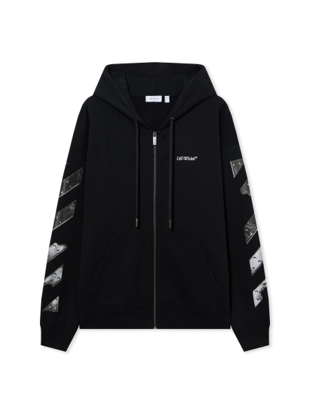 OFF WHITE Metal Arrow Skate Zip Hoodie - Black