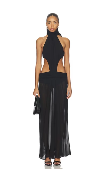 Low Back Chiffon Dress