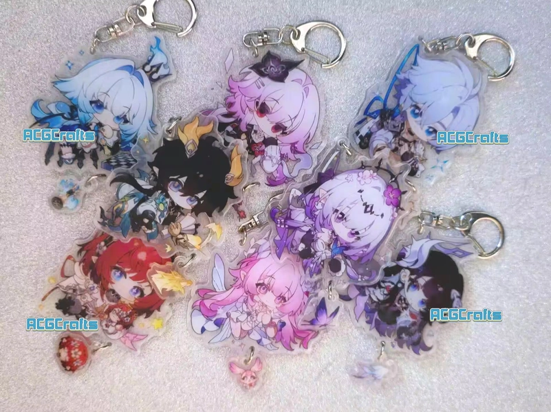 Buy 2 Get 1 Free Honkai Star Rail HSR Acrylic Charm --66 Characters Permansor Terrae Cerydra Anaxa Hysilens Phainon Evernight Keychain