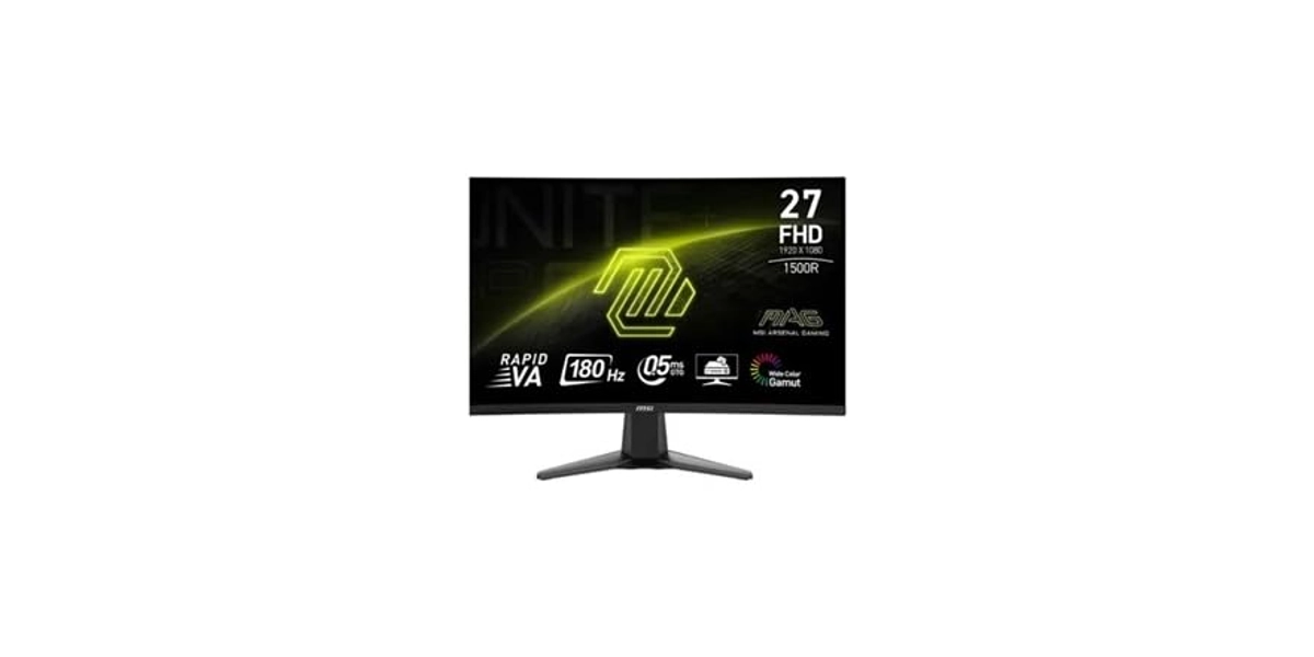 MSI 27" Curved Gaming Monitor | FHD (1920x1080) | VA Panel | 180Hz | AMD FreeSync | HDR Ready | MAG 27C6F