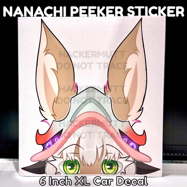 Nanachi Peeker Sticker - Made In Abyss - Large XL Transfer Decal Car Sticker 6 inches
