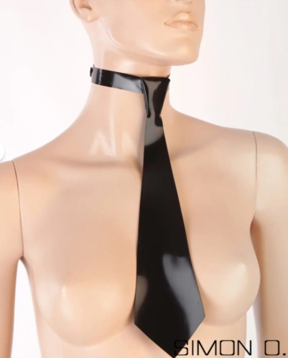 Latex suspenders, tie, and collar