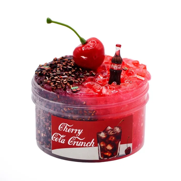 Cherry Cola Crunch Silica Sand Slime Cola Scented Crunchy Slime Scented Like Cherry Cola Extra Crunchy Slime Comes With Cola & Cherry Charm - Etsy