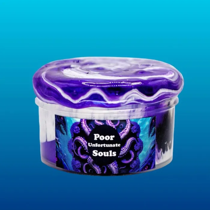 Poor Unfortunate Souls, DIY Avalanche Slime With Lava Rocks, Little Mermaid Themed Slime, Metallic Purple and Black Coated Clear Slime, Asmr - Etsy