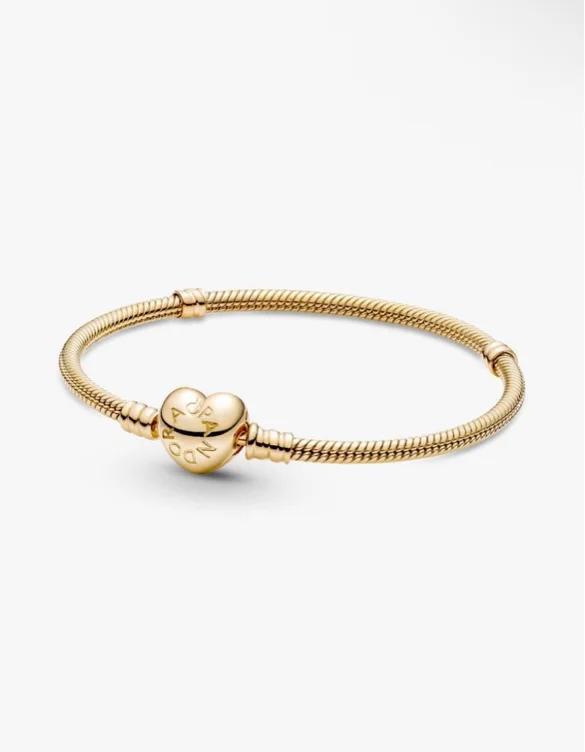 Pandora Moments Heart Clasp Snake Chain Bracelet