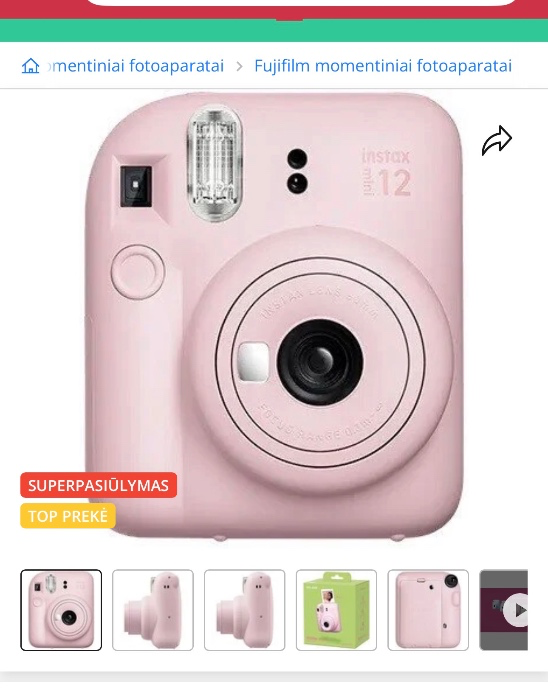 Fujifilm Instax Mini 12, Blossom Pink