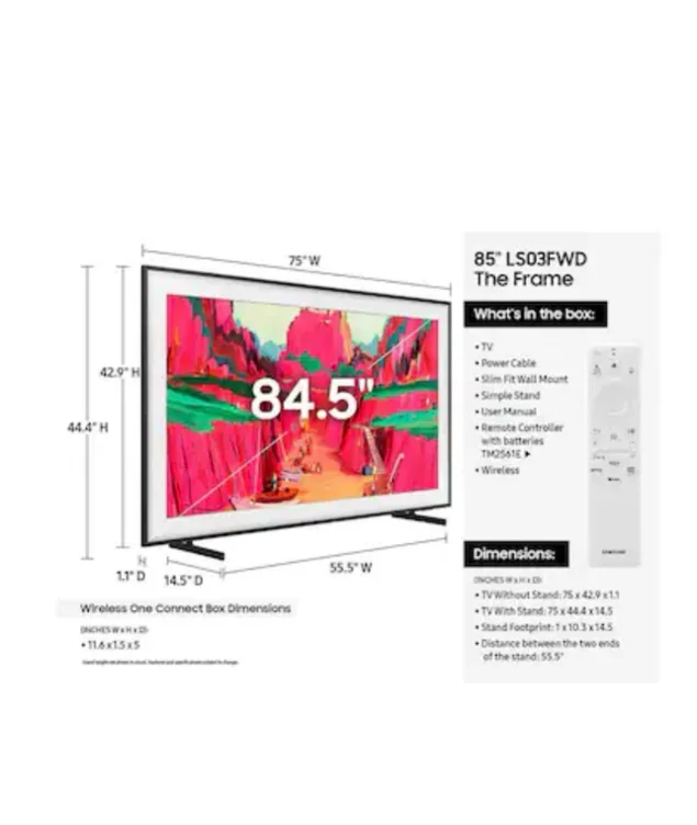 STOLEN!!!Samsung Frame TV- 85" The Frame Pro Neo QLED 4K Smart TV (2025) QN85LS03FWDXZA